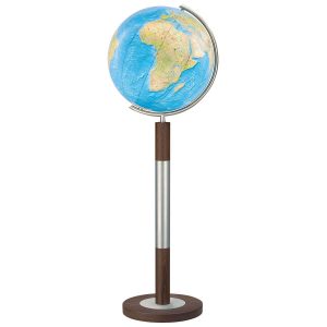staande design wereldbol houten voet