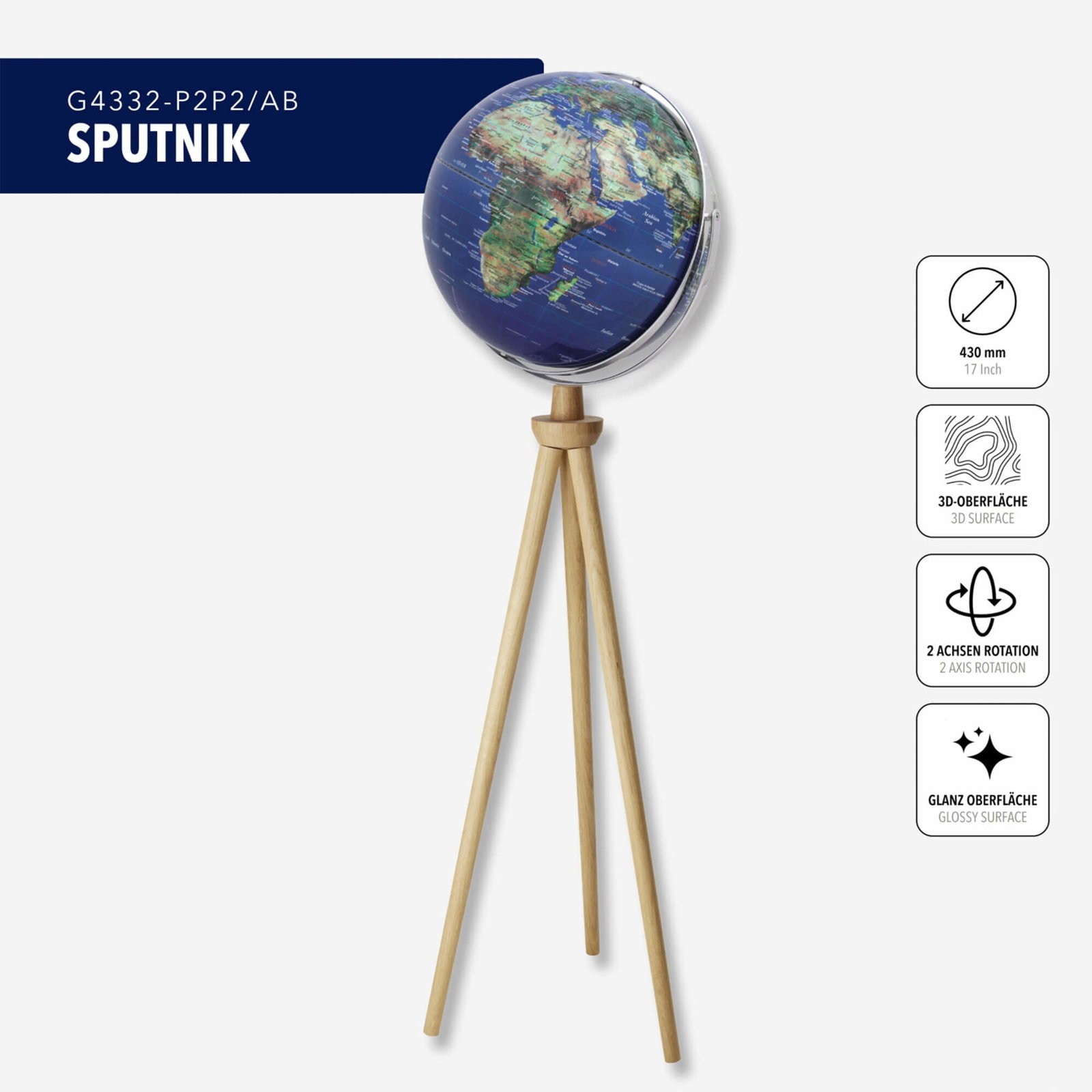 Troika Sputnik Blauw / Groen - Afbeelding 2