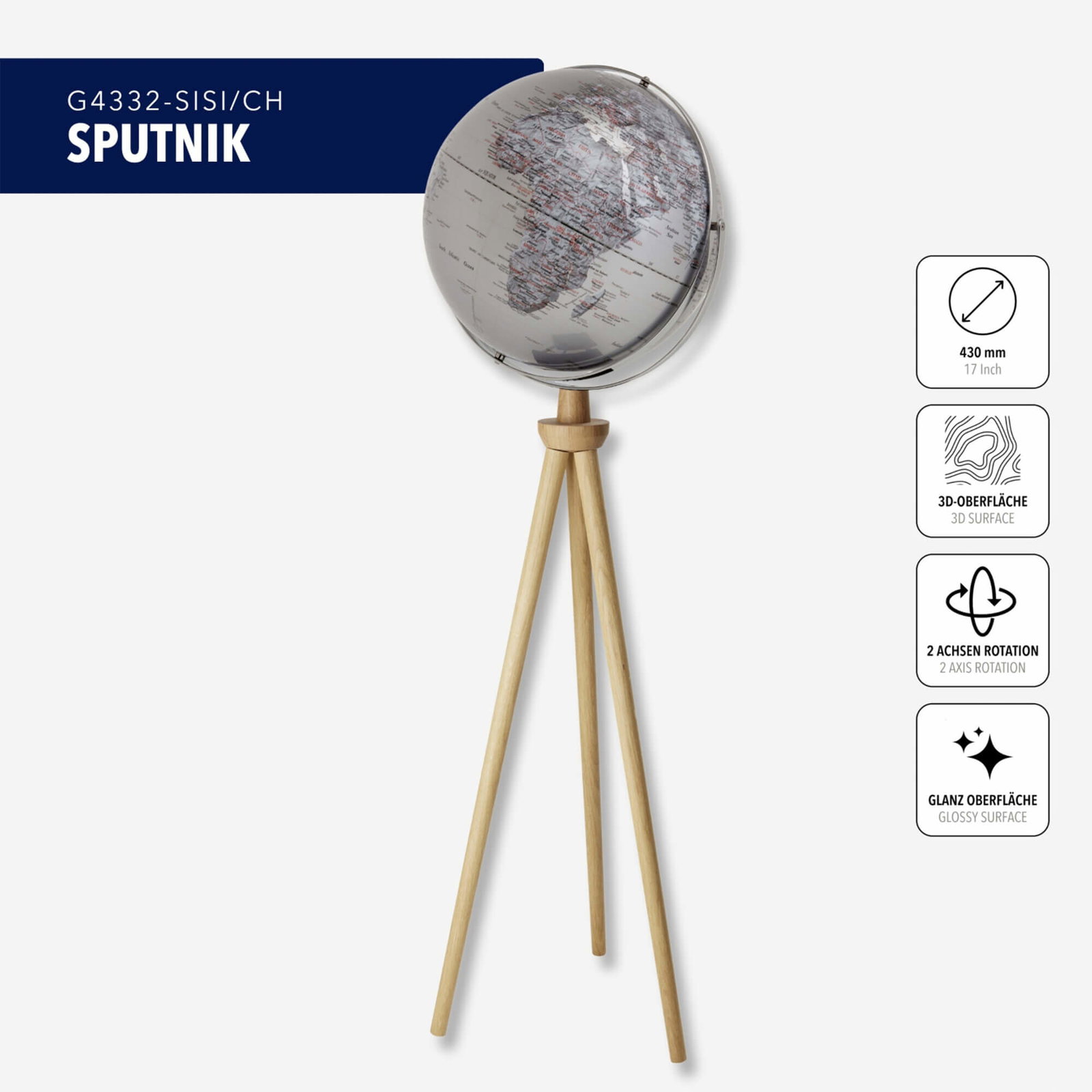 Troika Sputnik Zilver - Afbeelding 2